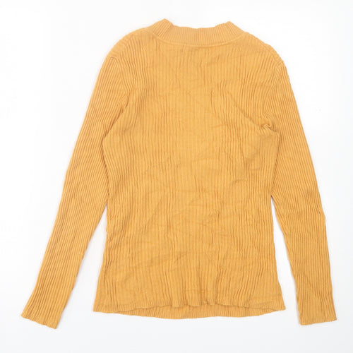Primark Womens Yellow Crew Neck  Polyester Pullover Jumper Size 12