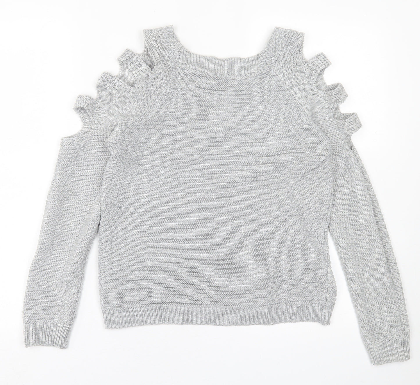 Preworn Womens Grey Crew Neck  Acrylic Pullover Jumper Size S