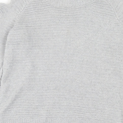 Preworn Womens Grey Crew Neck  Acrylic Pullover Jumper Size S