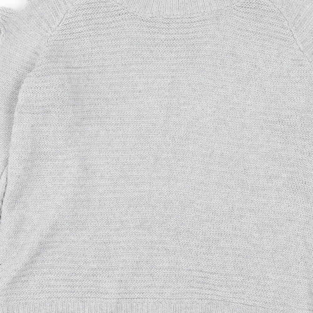 Preworn Womens Grey Crew Neck  Acrylic Pullover Jumper Size S