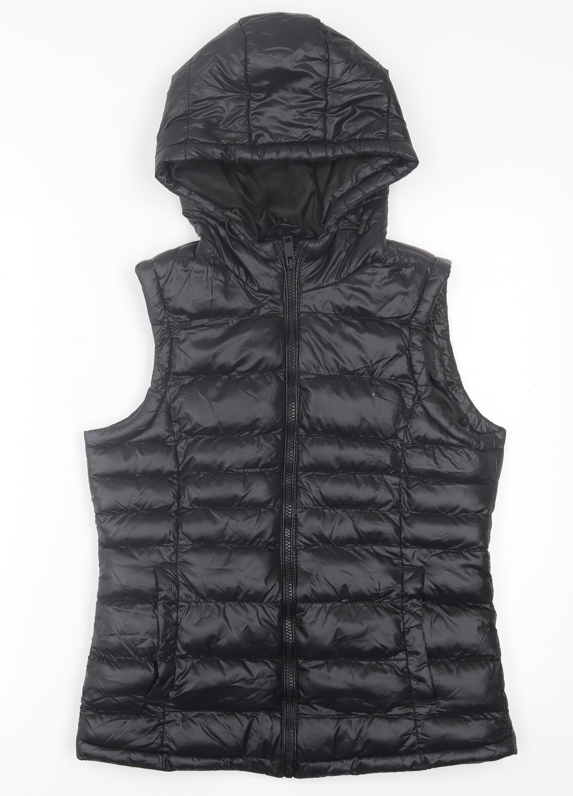 Brave Soul Womens Black   Gilet Jacket Size 8  Zip