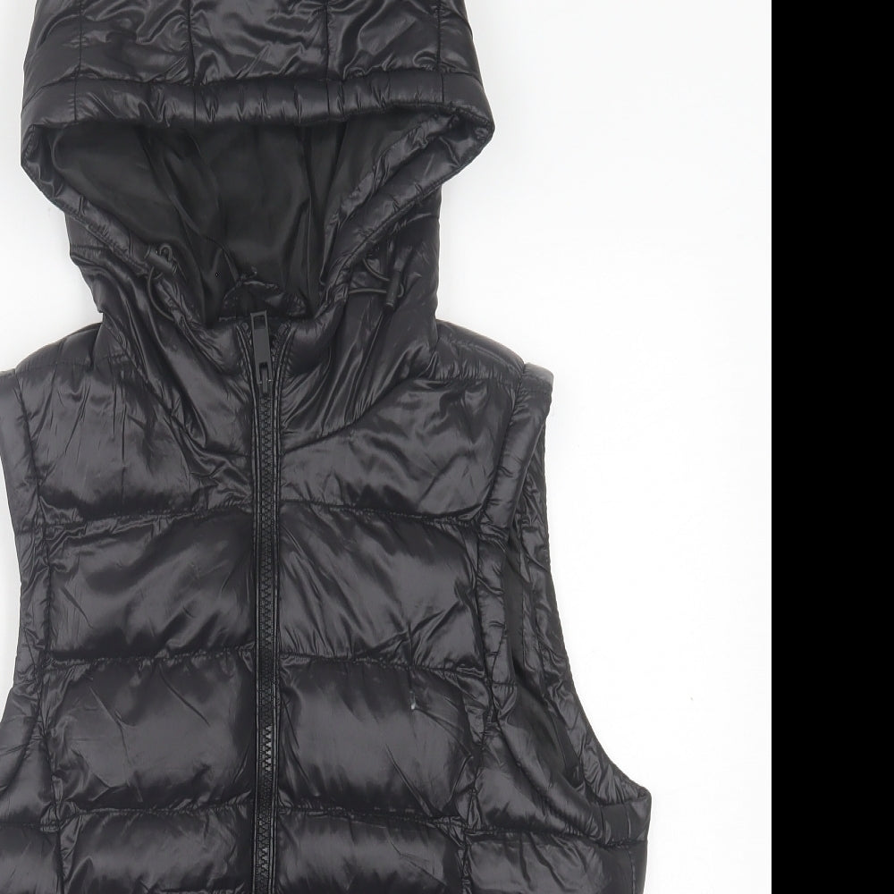 Brave Soul Womens Black   Gilet Jacket Size 8  Zip