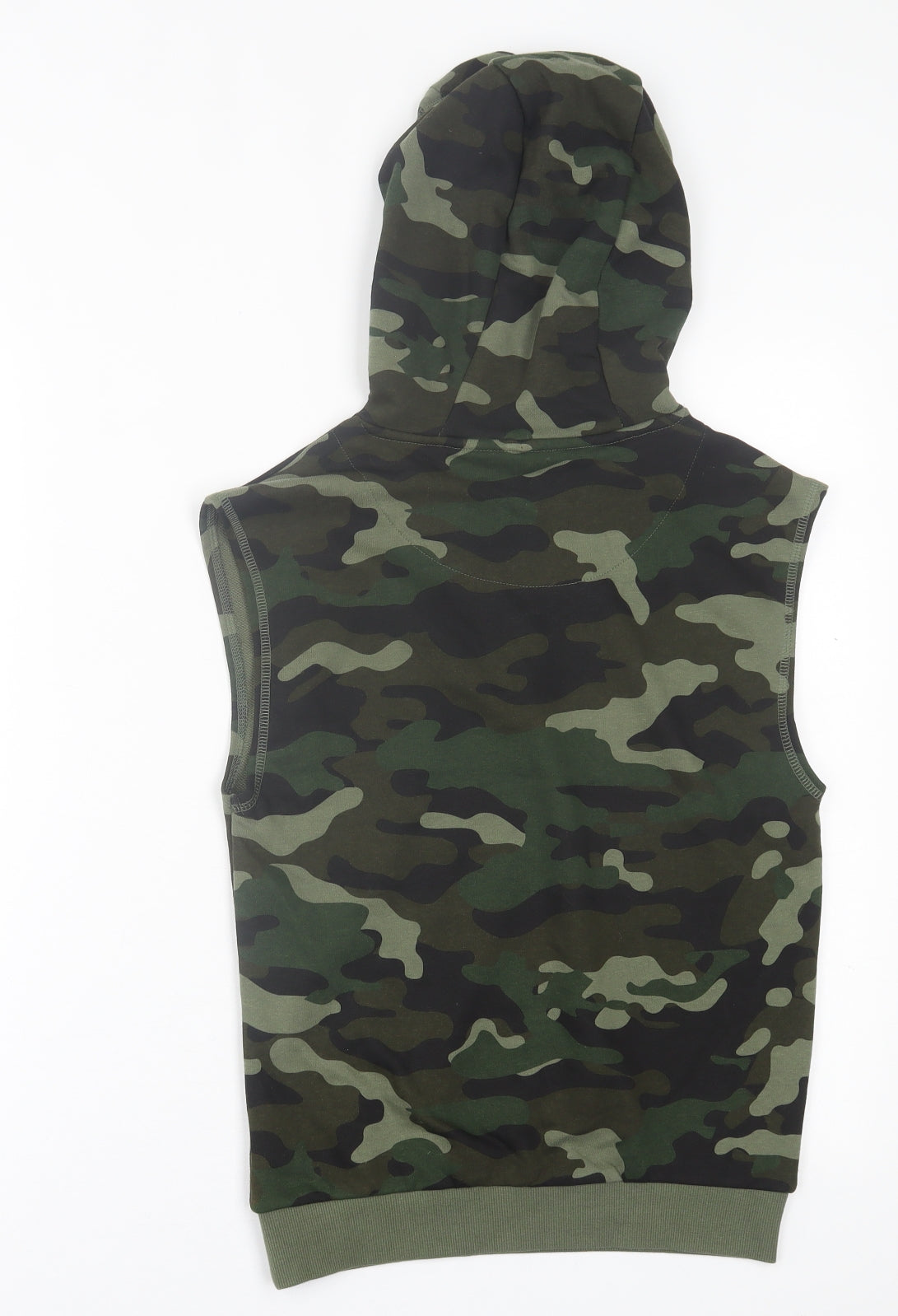 F&F Boys Green Camouflage Cotton Pullover Hoodie Size 9-10 Years  Pullover