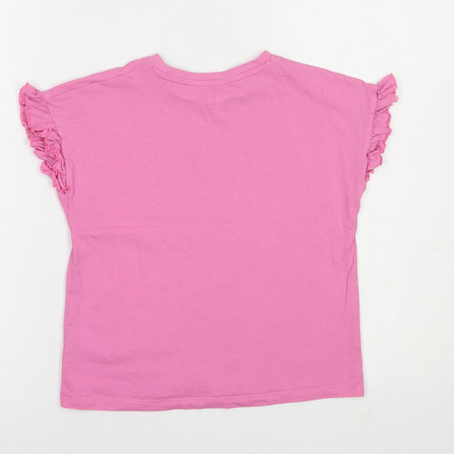 Very Girls Pink  Cotton Pullover T-Shirt Size 9 Years Crew Neck Pullover