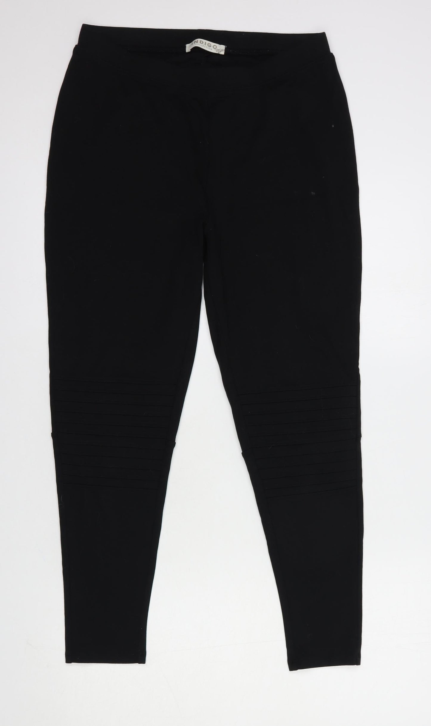 Marks and Spencer Womens Black  Viscose Compression Leggings Size 14 L26 in Regular