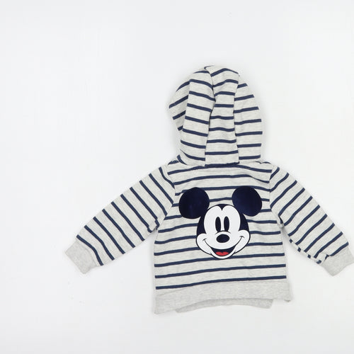 Primark Baby Grey Striped Cotton Pullover Jumper Size 3-6 Months  Pullover - Mickey Mouse