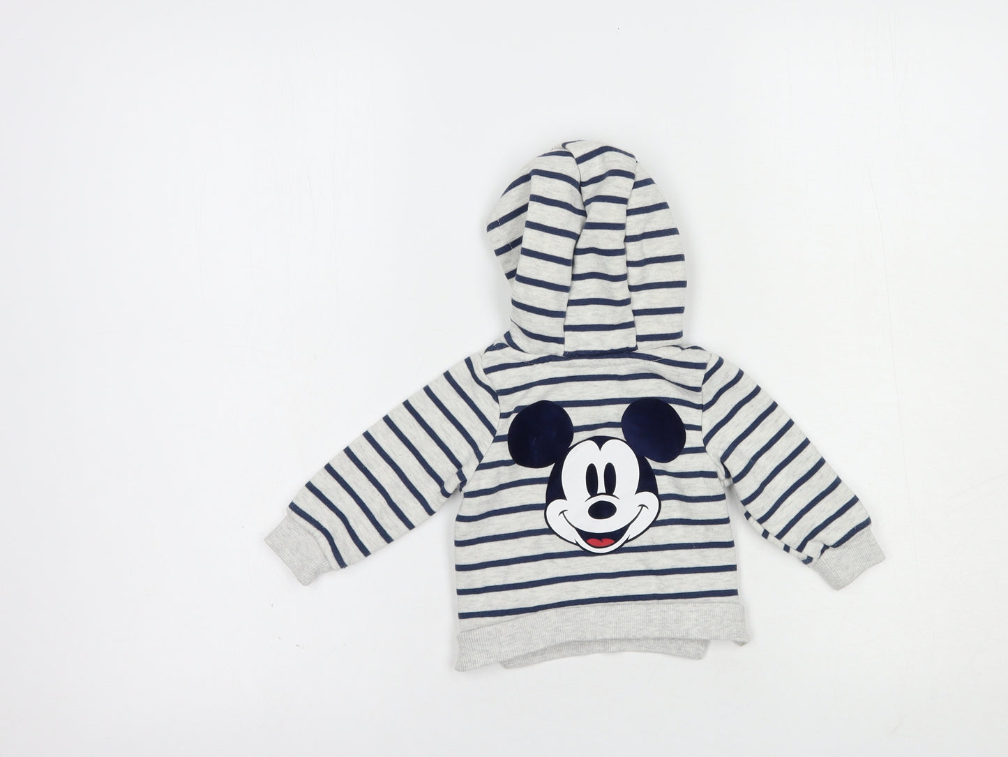 Primark Baby Grey Striped Cotton Pullover Jumper Size 3-6 Months  Pullover - Mickey Mouse