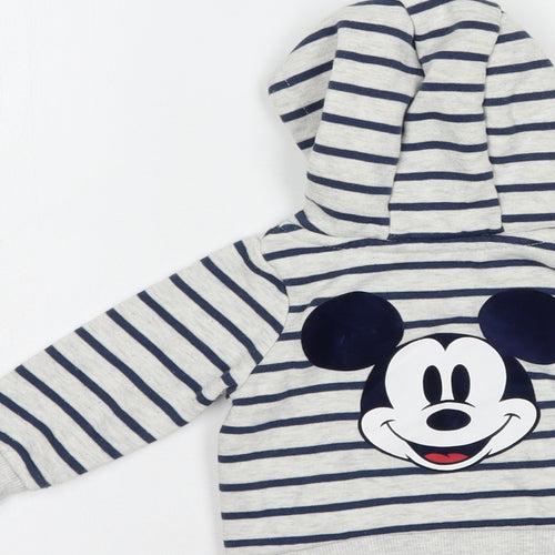Primark Baby Grey Striped Cotton Pullover Jumper Size 3-6 Months  Pullover - Mickey Mouse