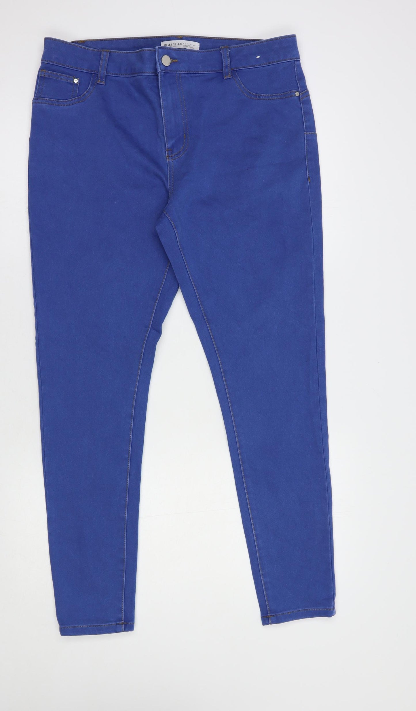 Denim Co. Womens Blue  Cotton Jegging Jeans Size 16 L30 in Regular Button