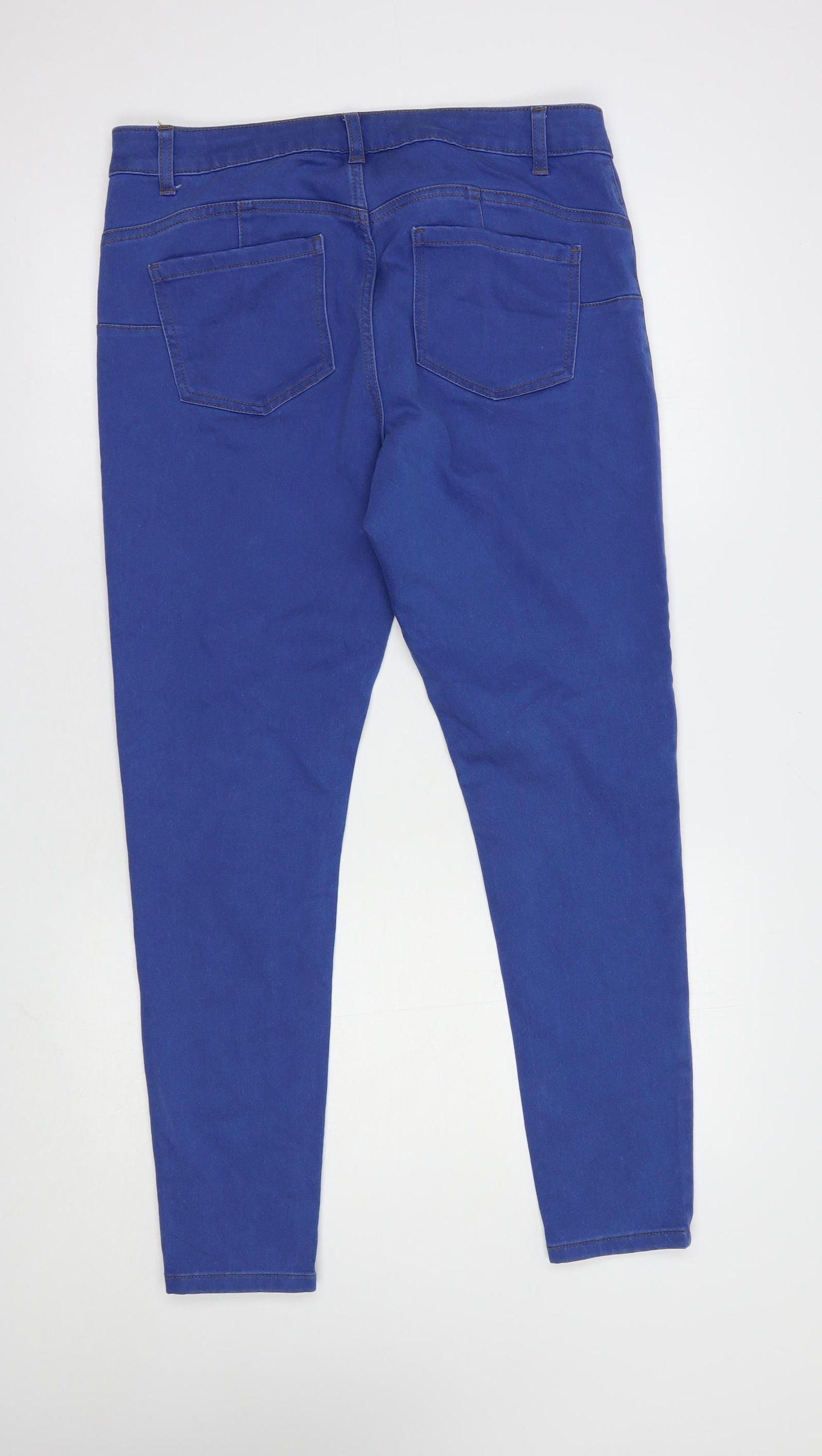 Denim Co. Womens Blue  Cotton Jegging Jeans Size 16 L30 in Regular Button