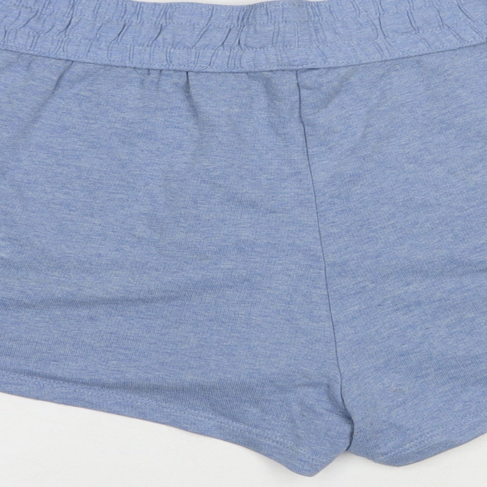 H&M Womens Blue  Cotton Sweat Shorts Size M L3 in Regular Drawstring