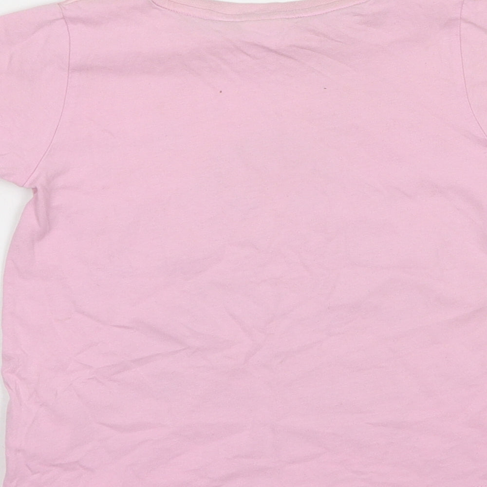 Matalan Girls Pink  Polyester Pullover T-Shirt Size 6 Years Crew Neck Pullover - LOL Surprise