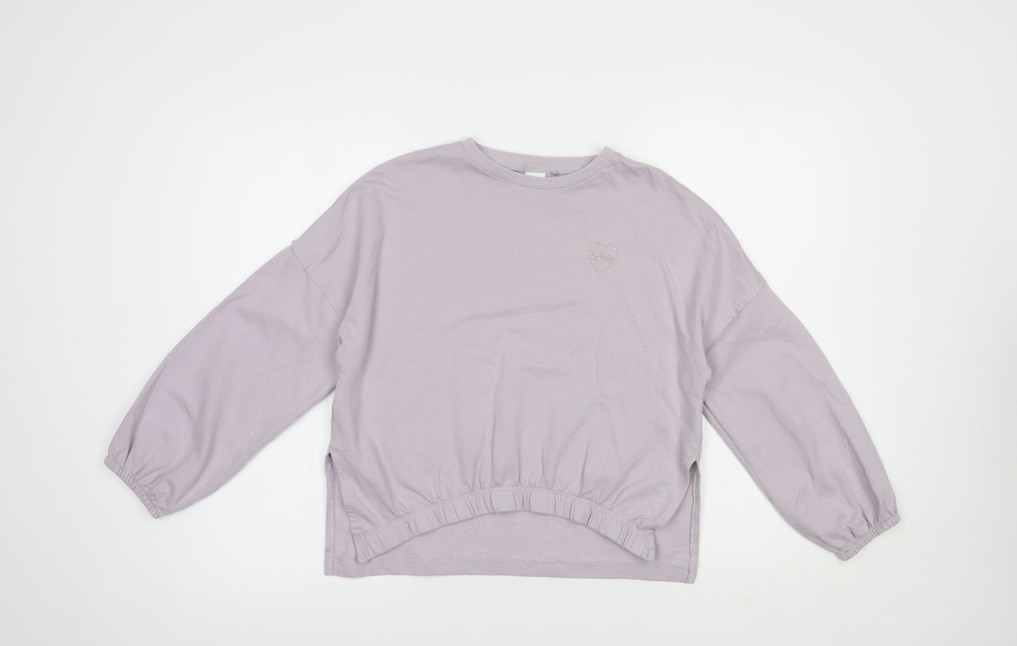 NEXT Girls Purple  Cotton Pullover Sweatshirt Size 10 Years  Pullover - Love