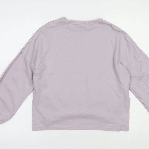 NEXT Girls Purple  Cotton Pullover Sweatshirt Size 10 Years  Pullover - Love