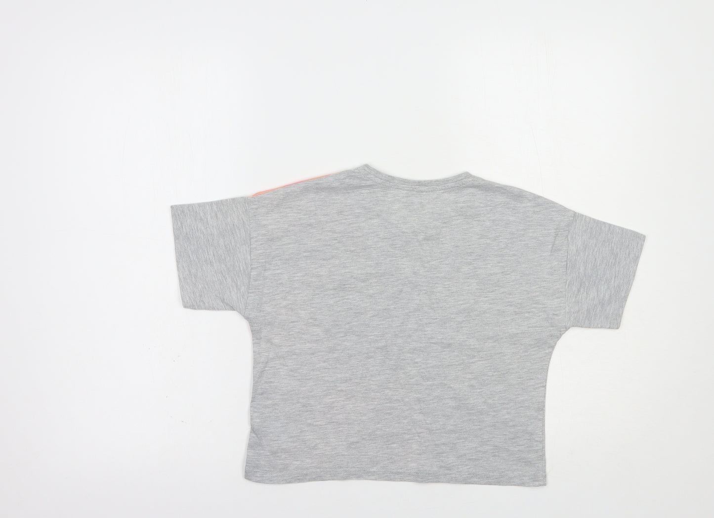 F&F Girls Grey  Cotton Pullover T-Shirt Size 9-10 Years Crew Neck Pullover - San Fran