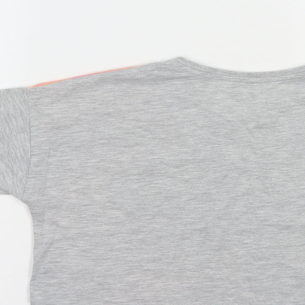 F&F Girls Grey  Cotton Pullover T-Shirt Size 9-10 Years Crew Neck Pullover - San Fran