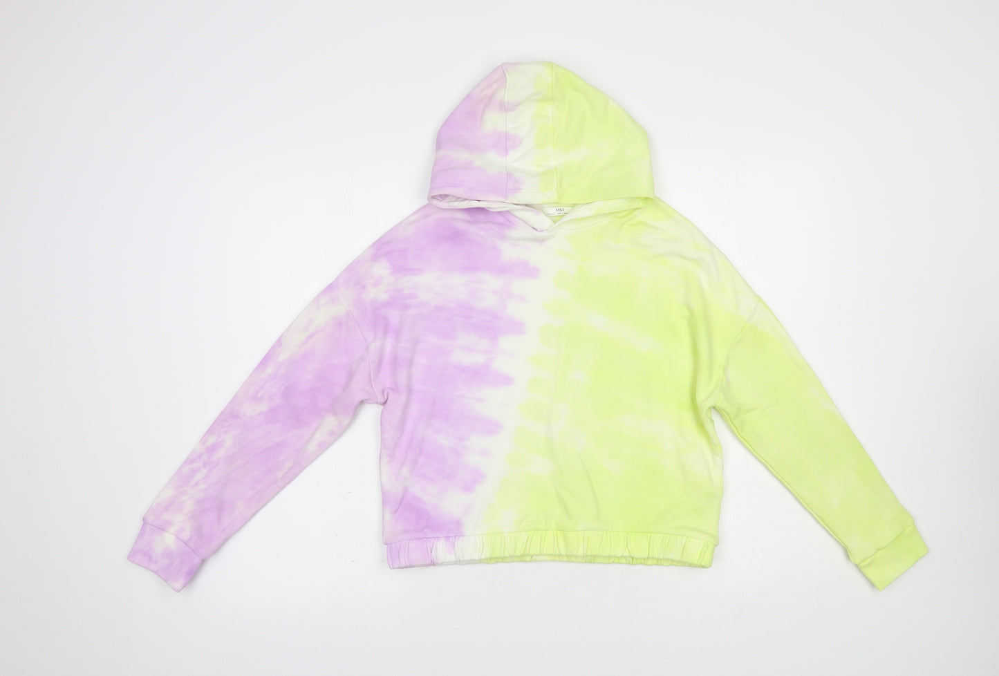 Marks and Spencer Girls Multicoloured  Cotton Pullover Hoodie Size 12-13 Years  Pullover - Batik