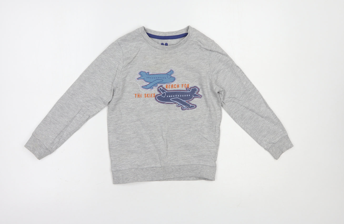 Very Girls Grey  Cotton Pullover Hoodie Size 5-6 Years  Pullover - Reach For The Skies