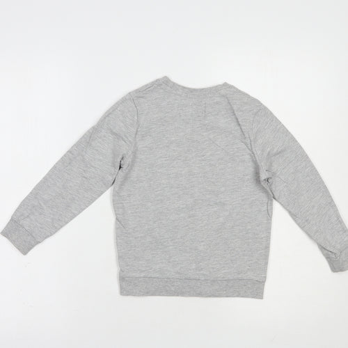 Very Girls Grey  Cotton Pullover Hoodie Size 5-6 Years  Pullover - Reach For The Skies