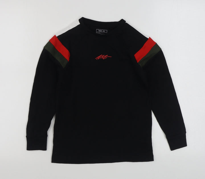 NEXT Boys Black  100% Cotton Pullover Sweatshirt Size 8 Years  Pullover