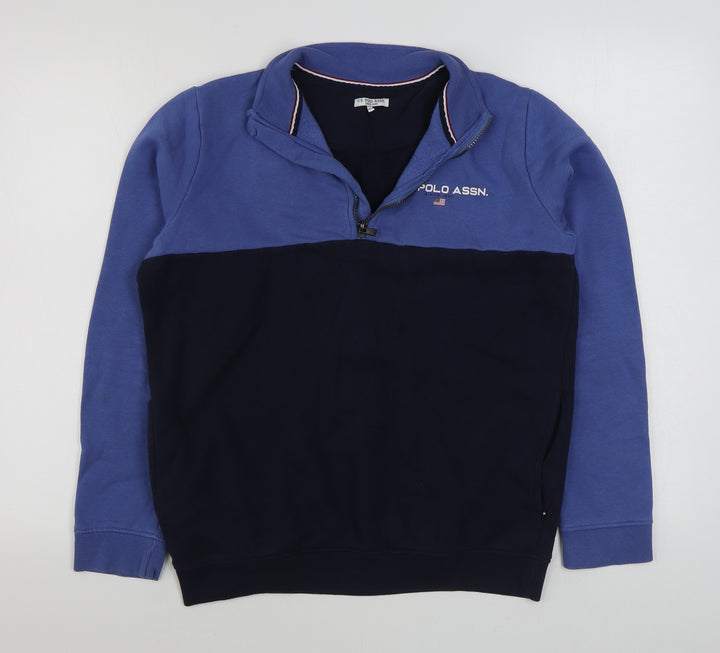US Polo Assn. Boys Blue Jacket Size 14-15 Years Zip