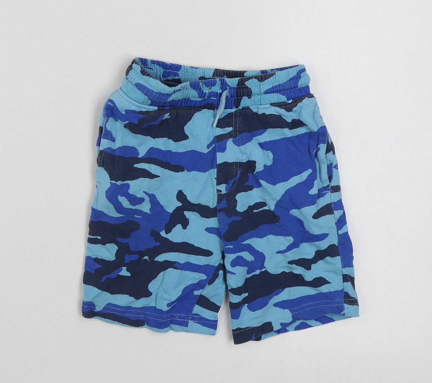 Pep&Co Boys Blue Camouflage Cotton Sweat Shorts Size 5-6 Years  Regular Tie