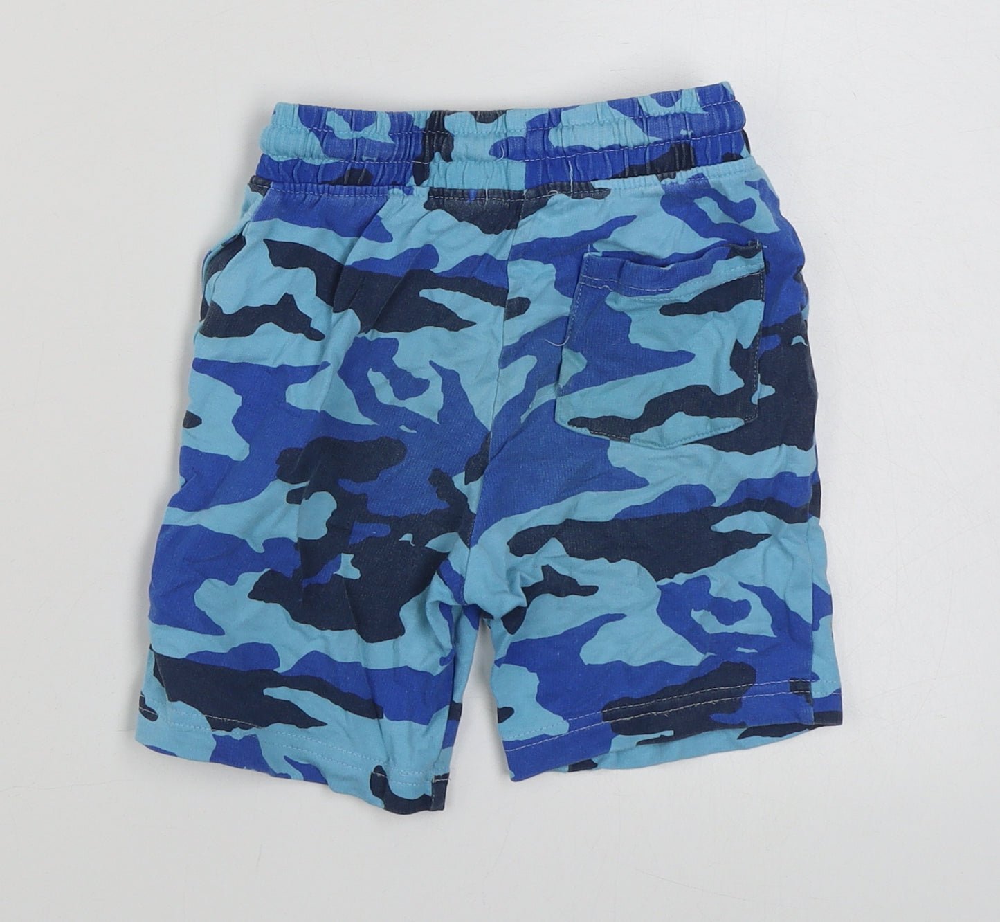 Pep&Co Boys Blue Camouflage Cotton Sweat Shorts Size 5-6 Years  Regular Tie