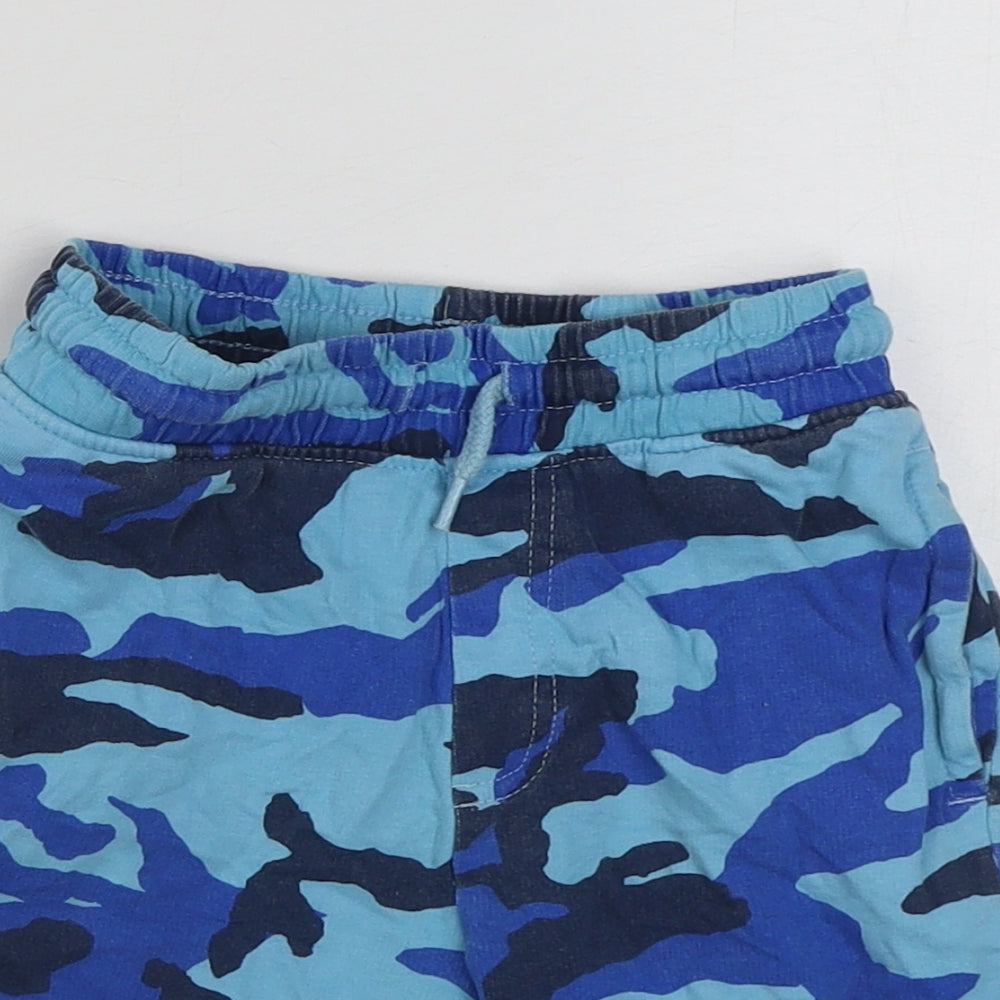 Pep&Co Boys Blue Camouflage Cotton Sweat Shorts Size 5-6 Years  Regular Tie