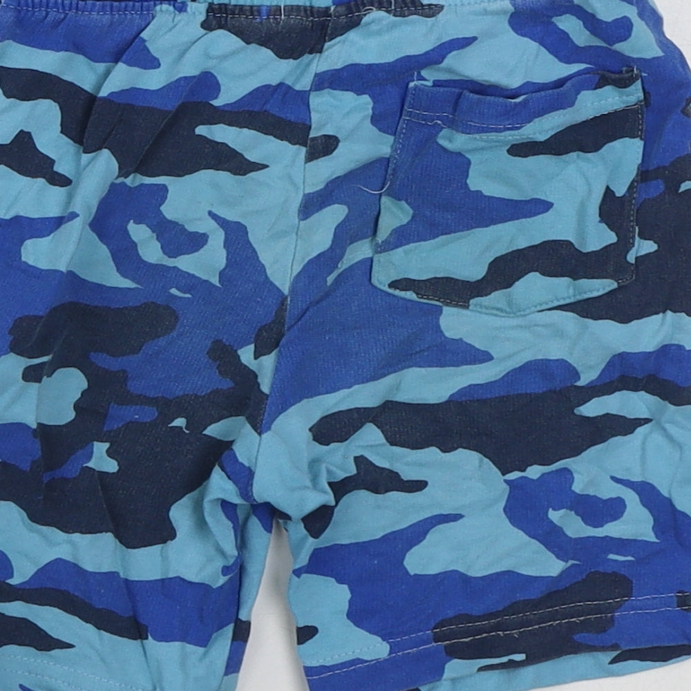Pep&Co Boys Blue Camouflage Cotton Sweat Shorts Size 5-6 Years  Regular Tie