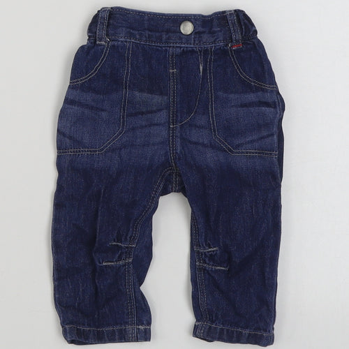 George Baby Blue  100% Cotton Jogger Jeans Size 3-6 Months