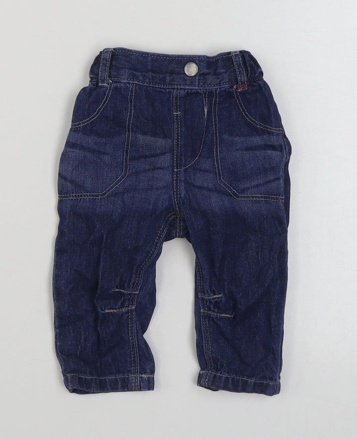 George Baby Blue 100% Cotton Jogger Jeans Size 3-6 Months