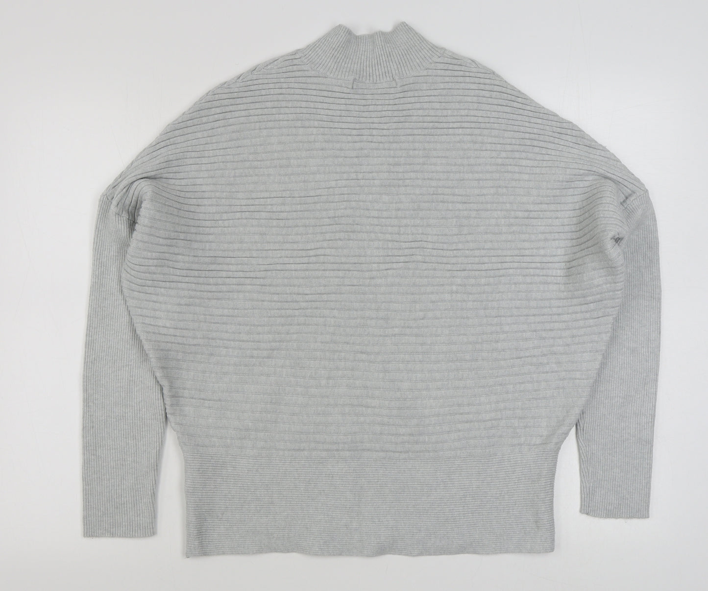 Very Womens Grey High Neck  Viscose Pullover Jumper Size 14