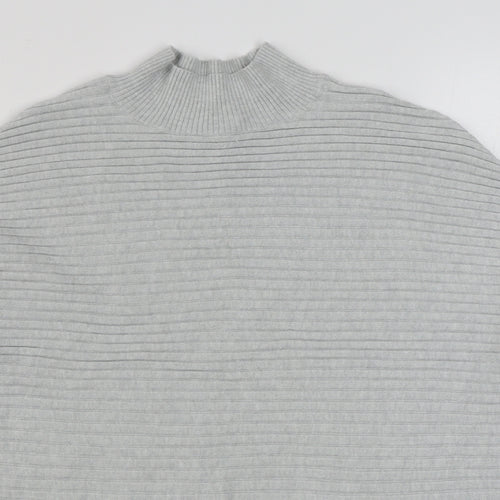Very Womens Grey High Neck  Viscose Pullover Jumper Size 14