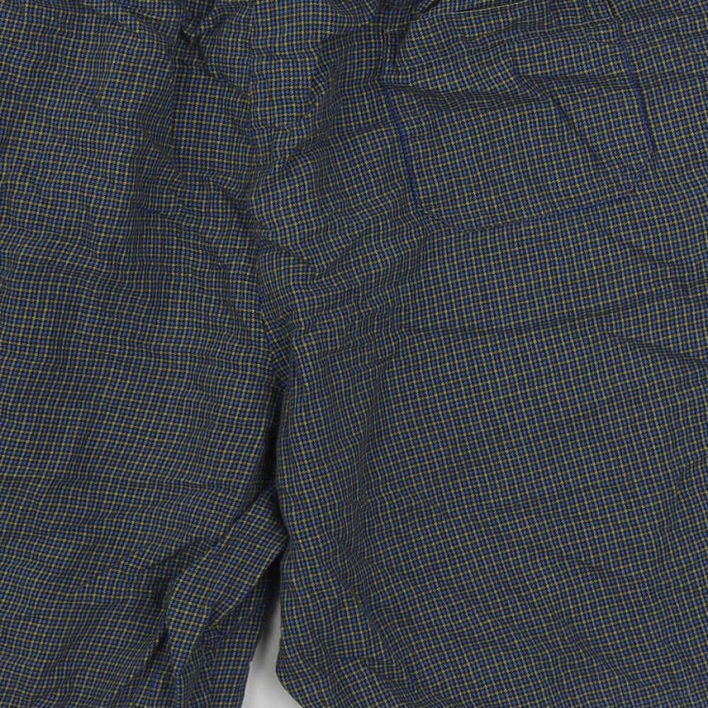 Tommy Hilfiger Mens Blue Plaid Cotton Sweat Shorts Size XL L8 in Regular Tie