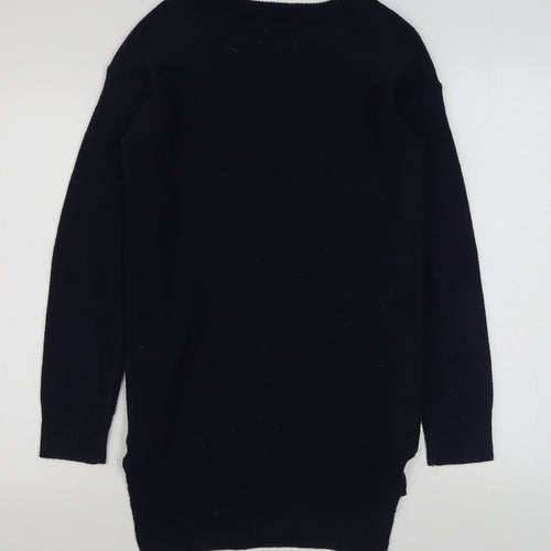Matalan Womens Blue Boat Neck  Acrylic Pullover Jumper Size S