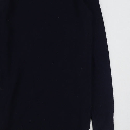 Matalan Womens Blue Boat Neck  Acrylic Pullover Jumper Size S