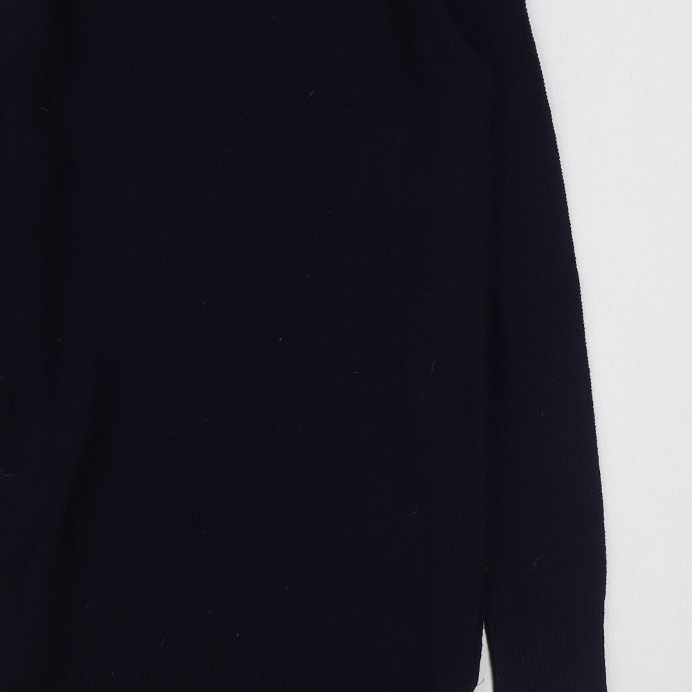 Matalan Womens Blue Boat Neck  Acrylic Pullover Jumper Size S