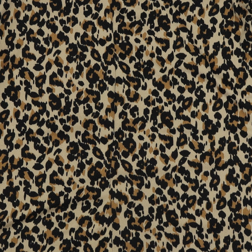 New Look Womens Brown Animal Print Polyester Pullover Sweatshirt Size M  Pullover