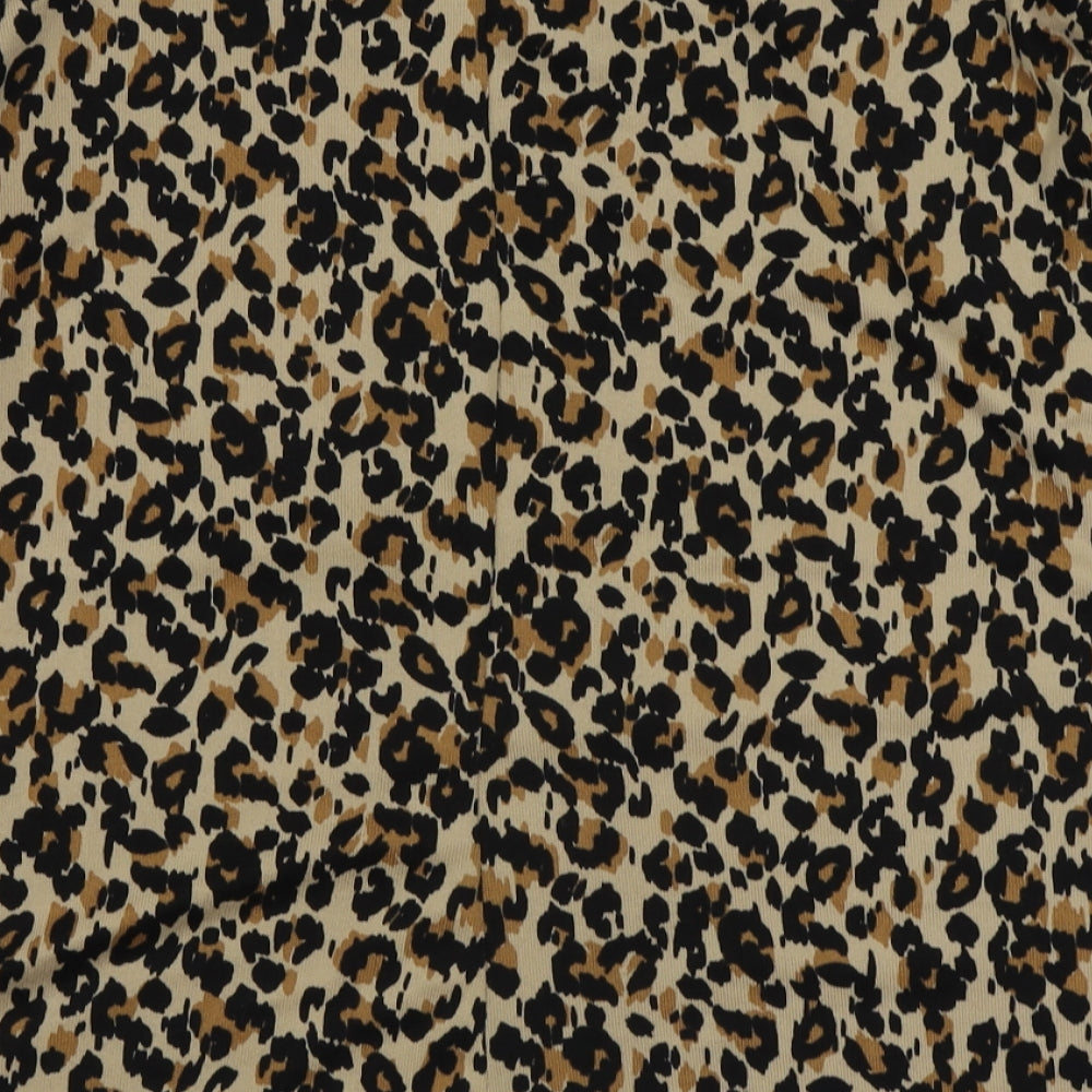 New Look Womens Brown Animal Print Polyester Pullover Sweatshirt Size M  Pullover