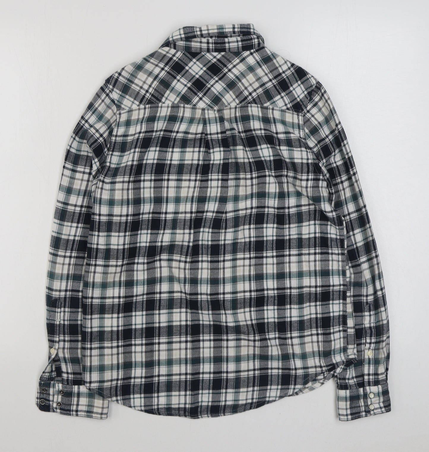 Lee Mens Green Plaid Cotton  Button-Up Size XS Collared Button