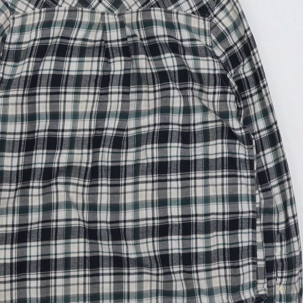 Lee Mens Green Plaid Cotton  Button-Up Size XS Collared Button