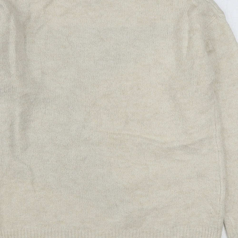 Principles Womens Beige Round Neck  Acrylic Pullover Jumper Size 8
