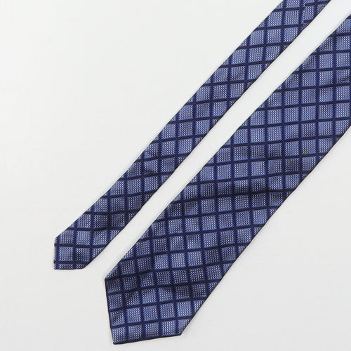 Marks and Spencer Mens Multicoloured Plaids & Checks Silk Pointed Tie One Size