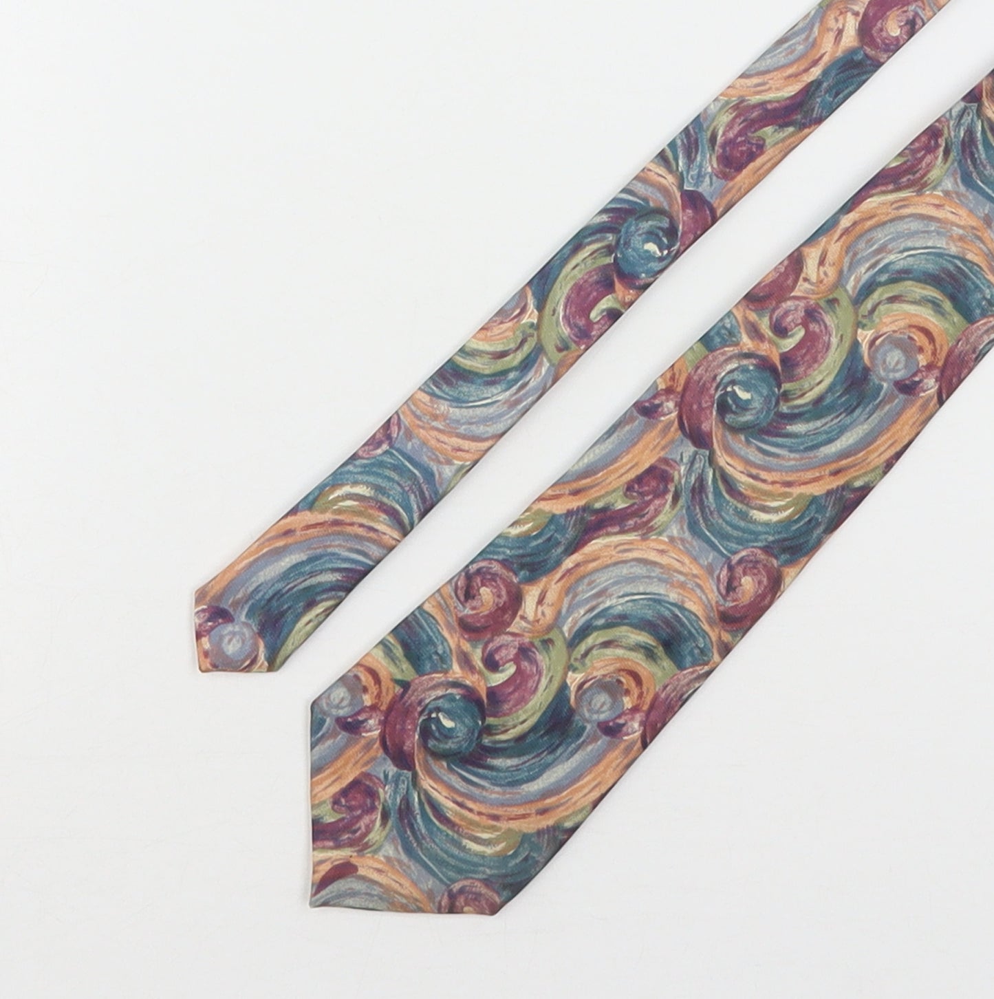 Marks and Spencer Mens Multicoloured Geometric Silk Pointed Tie One Size