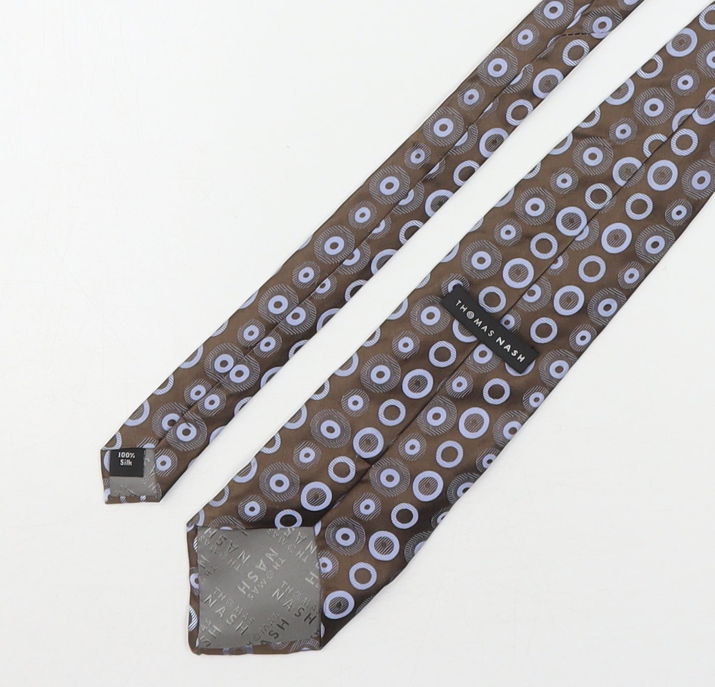 Thomas Nash  Mens Multicoloured Polka Dot Silk Pointed Tie One Size