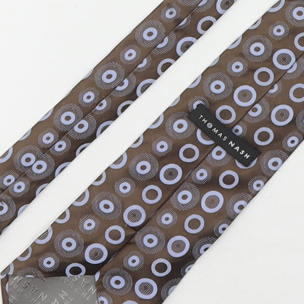 Thomas Nash  Mens Multicoloured Polka Dot Silk Pointed Tie One Size