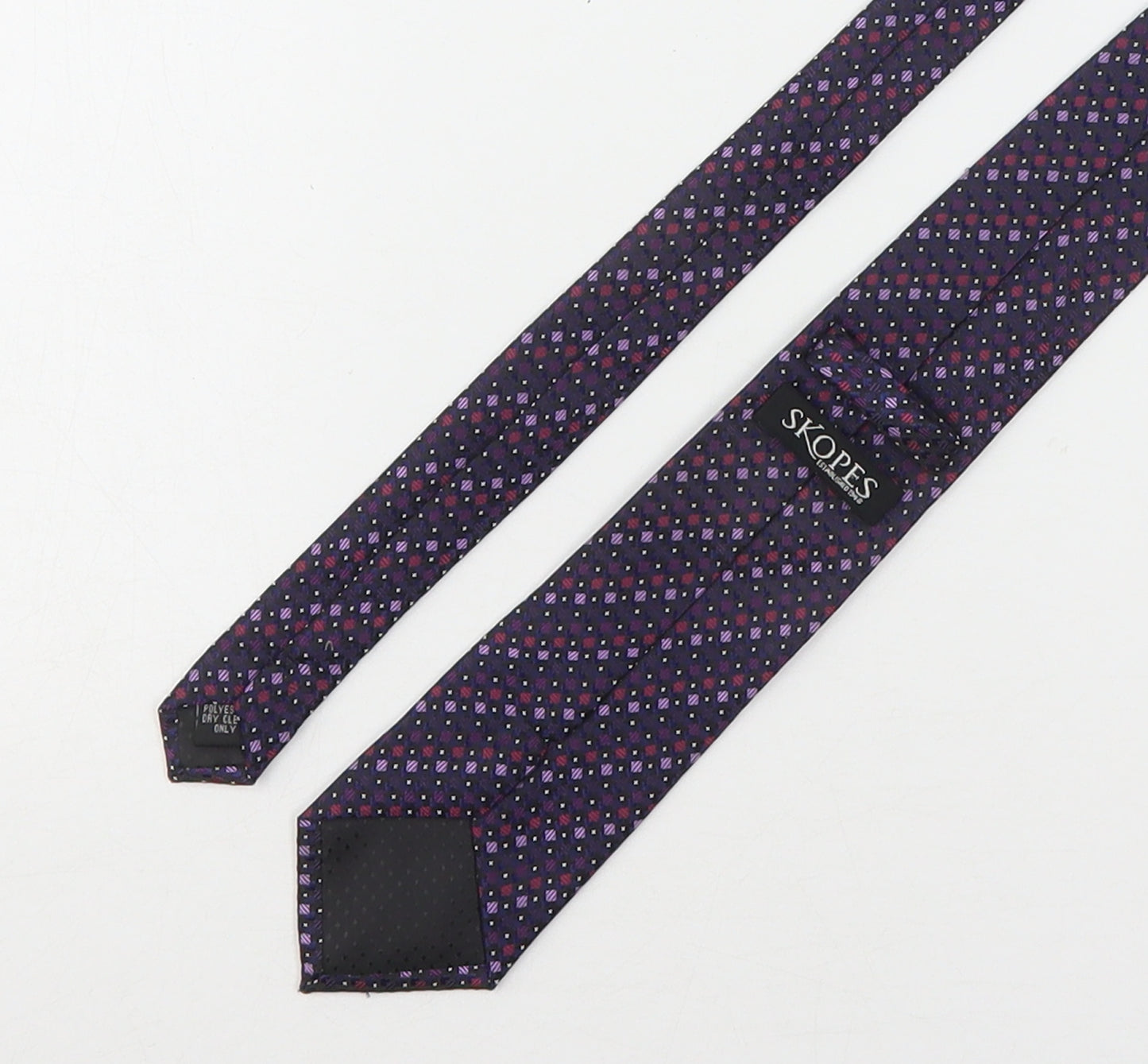 Skopes Mens Multicoloured Geometric Polyester Pointed Tie One Size