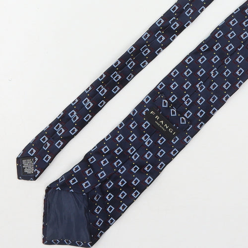 Frangi Mens Multicoloured Geometric Silk Pointed Tie One Size