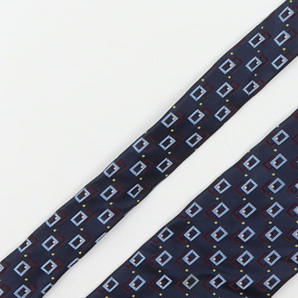 Frangi Mens Multicoloured Geometric Silk Pointed Tie One Size