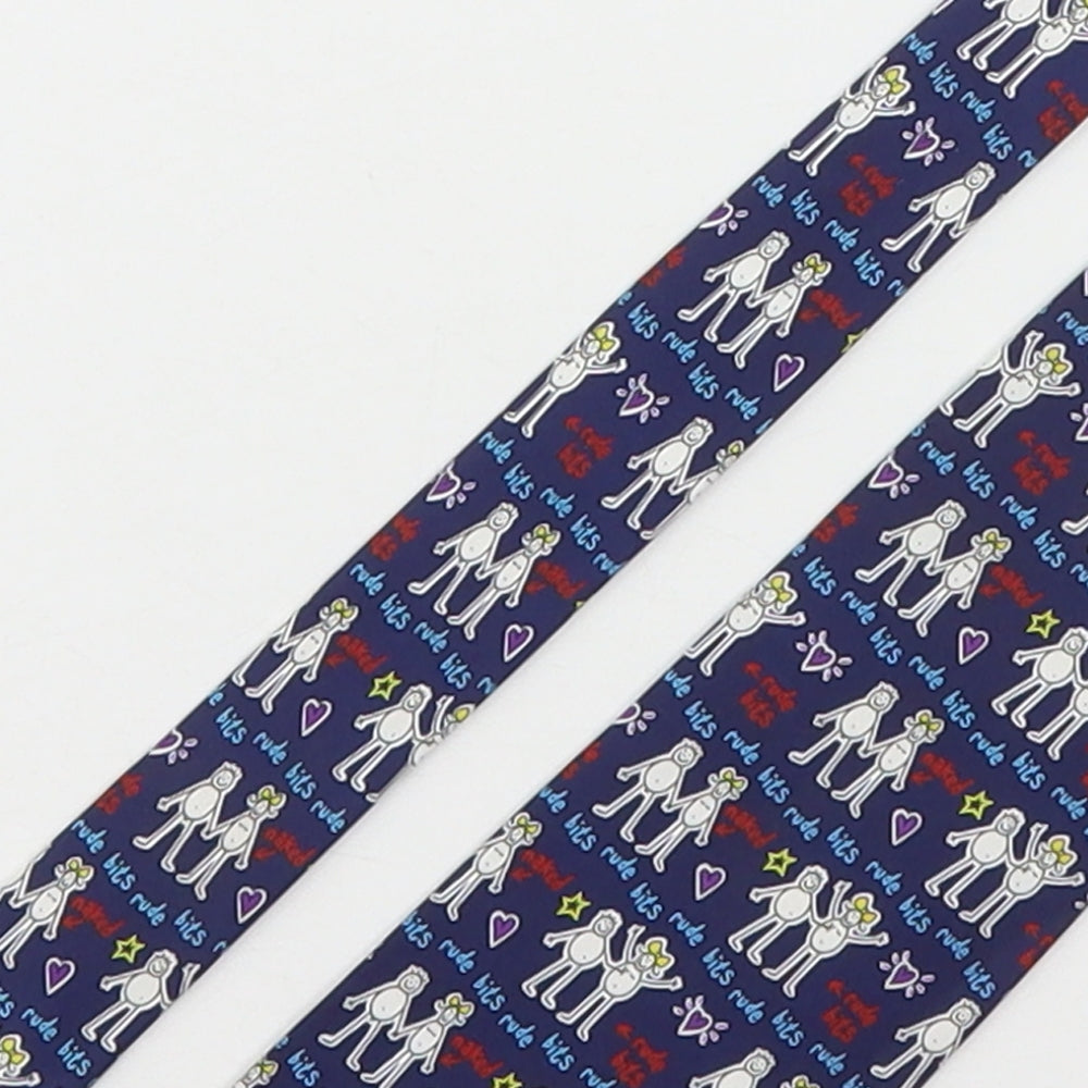 Purple Rain  Mens Multicoloured Geometric Polyester Pointed Tie One Size